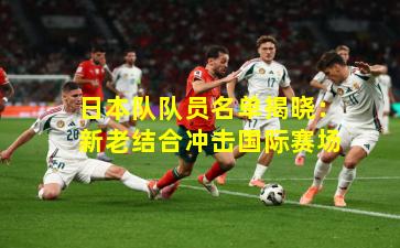 日本队队员名单揭晓：新老结合冲击国际赛场